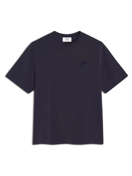 Koszulka Maison Kitsune z dżerseju niebieska