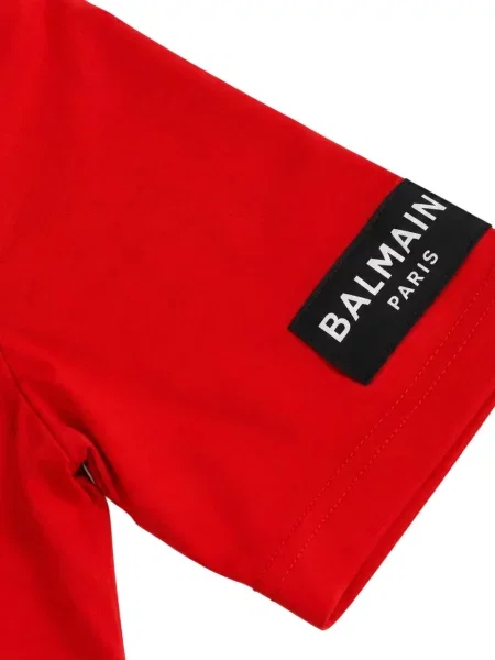 Póló Balmain autogrammal piros