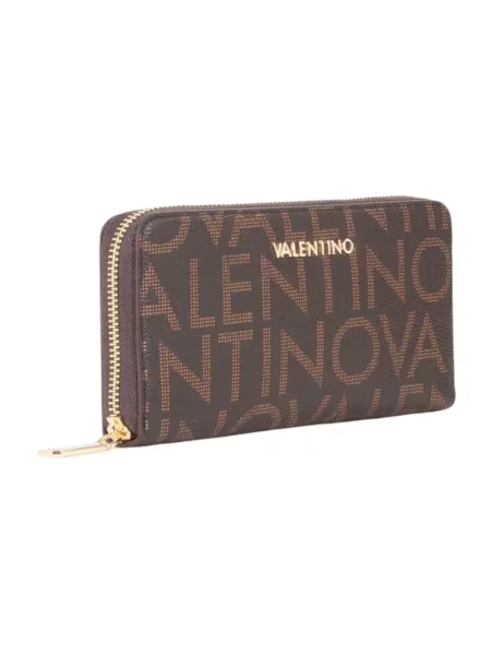 Portfel z detal z logo model REGINA' Valentino Bags brązowy