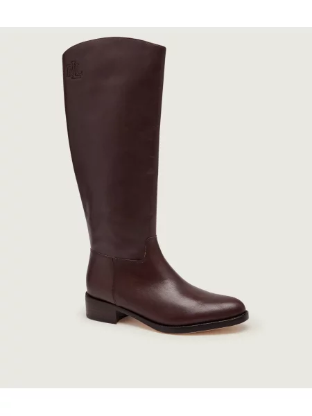 LAUREN RALPH LAUREN De piele cizme de echitație Kyle maro