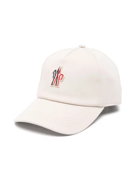 Czapka z daszkiem Moncler z logo beżowa