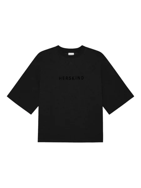 Tricou Herskind cu broderie negru