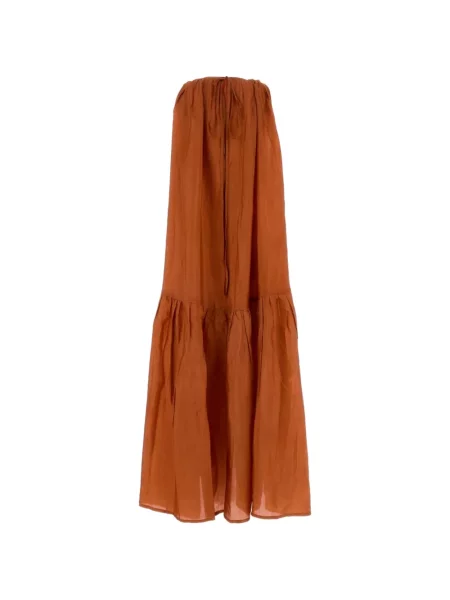Rochie maxi The Rose Ibiza de mătase roz