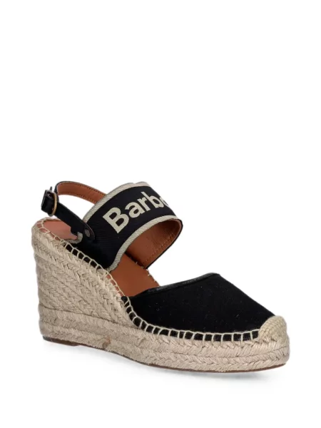 Espadrile Barbour cu imagine negru