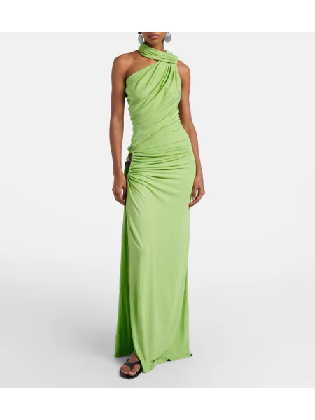 Rochie maxi Christopher Esber drapată verde