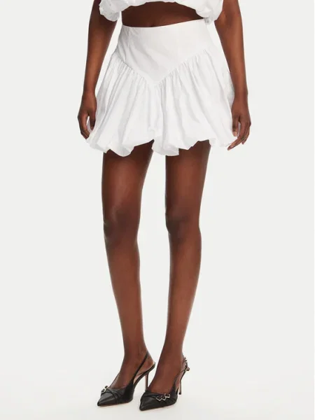 BARDOT Fustă mini Lissett Poplin alb