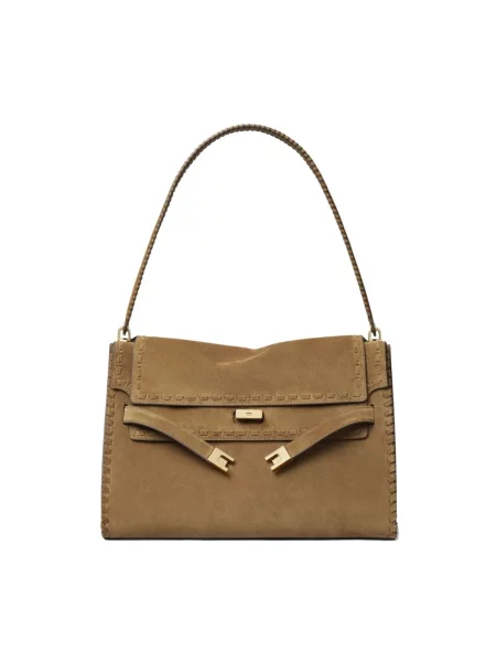 Torebka Tory Burch zamszowa brązowa