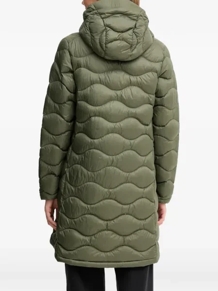 Geacă parka Peak Performance cu glugă verde
