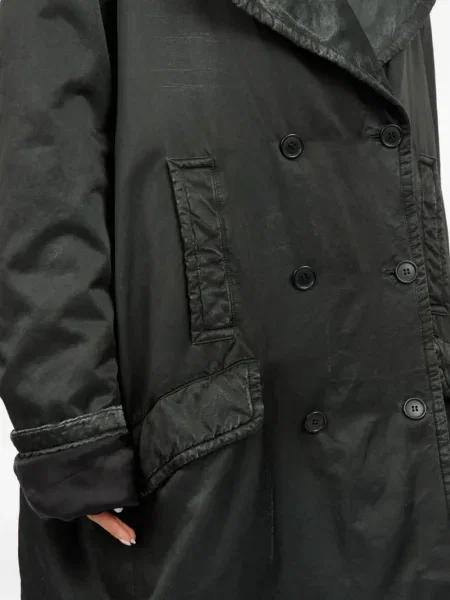 Palton Mm6 Maison Margiela cu două rânduri de nasturi negru