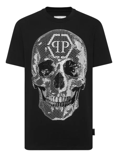 Tricou Philipp Plein cu imagine negru
