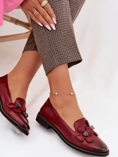 Мокасини Boto на цветя черно