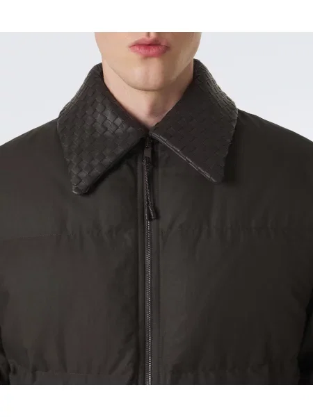 Pūkinė striukė Bottega Veneta ruda