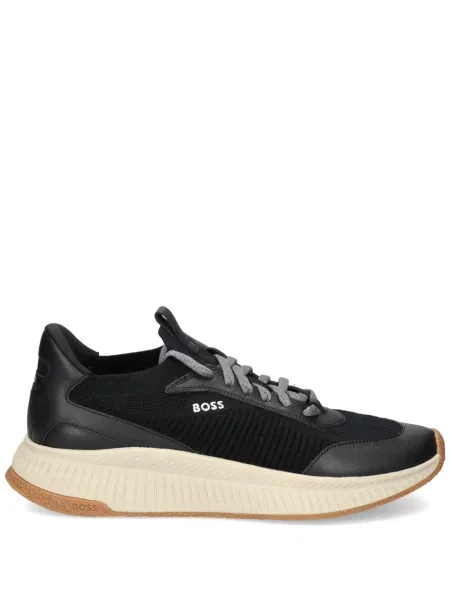Sneakerși Boss tricotate cu imagine negru