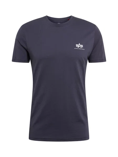 ALPHA INDUSTRIES Tricou Basic T Small Logo închis albastru