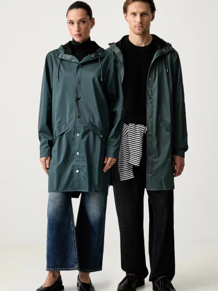 Rains Pelerină de ploaie Long Jacket W3 verde