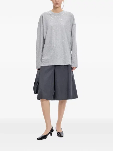 Lung tricou Jnby cu perle gri