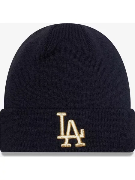 Czapka New Era Knit Medium Metallic Los Angeles Dodgers w kolorze czarno-złotym czarna