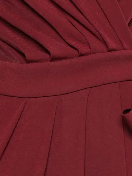 Rochie maxi Elisabetta Franchi plic roșu