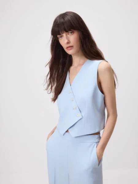 Reserved Костюмний жилет із додаванням блідо-блакитний блакитний