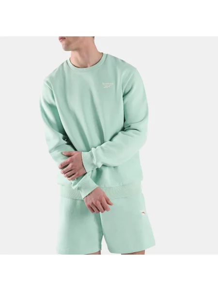 Reebok Bluza Kai Small Logo z okrągłym dekoltemunisex Tranquil Teal Size: XS