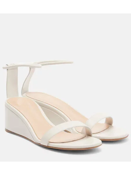 Sandale Gianvito Rossi din piele cu pană alb