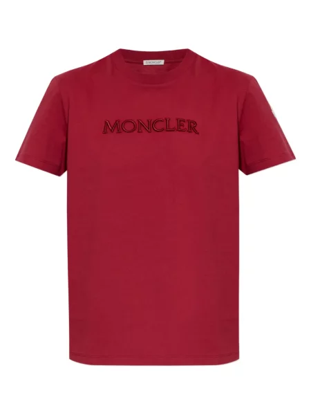 Tricou Moncler cu broderie roșu