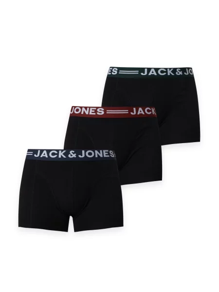 JACK & JONES Boxeri SENSE albastru închis / maro închis / verde închis negru