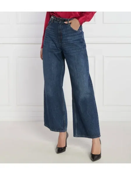 HUGO Blugi Galeva | flare fit albastru