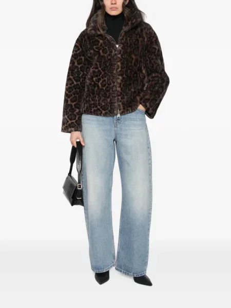 Geacă Apparis cu imagine cu model leopard maro