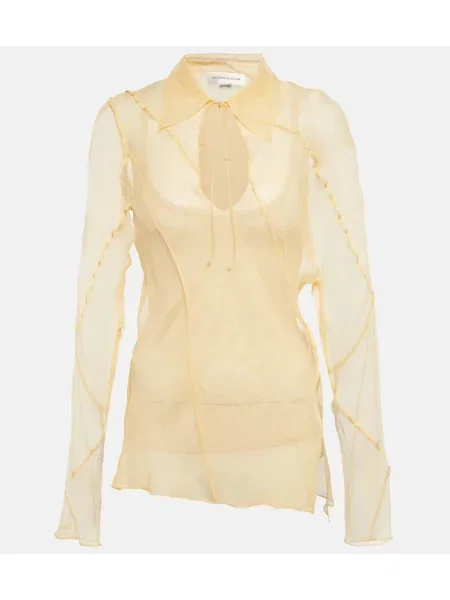 Bluză Victoria Beckham bej