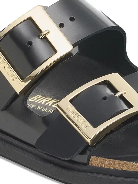 Birkenstock bőr papucs Arizona Droplet Buckle fekete