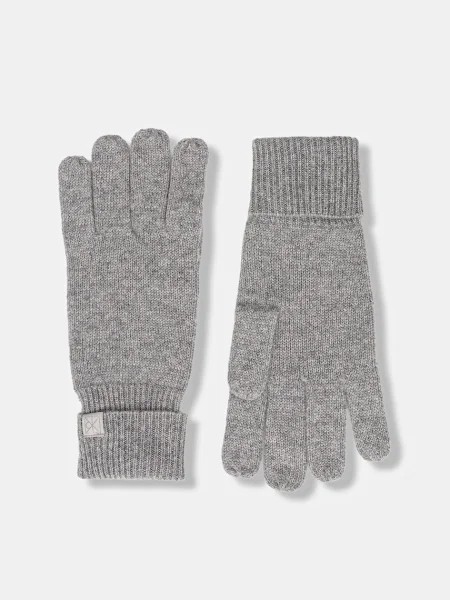 Calvin Klein Kašmírové rukavice šedé