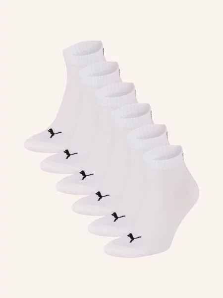 Puma Skarpety Quarter Plain 6 Par weiss czarne