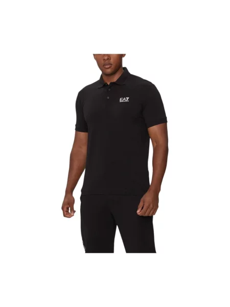 Emporio Armani polo z nadrukiem czarny