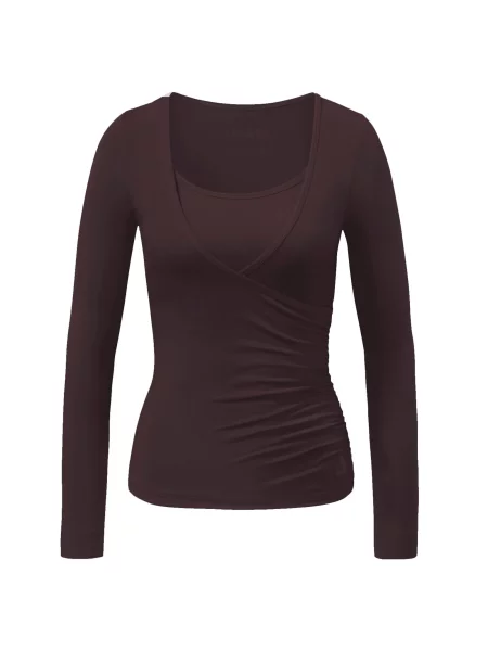 CURARE Yogawear Funkčné tričko Flow tmavočervená