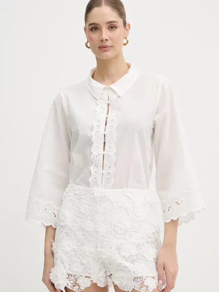 Bardot cămașă pentru femei din bej