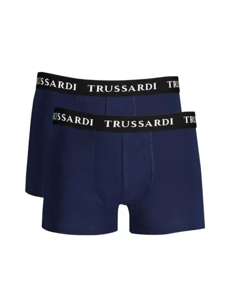 Bokserki Trussardi z autografem niebieskie