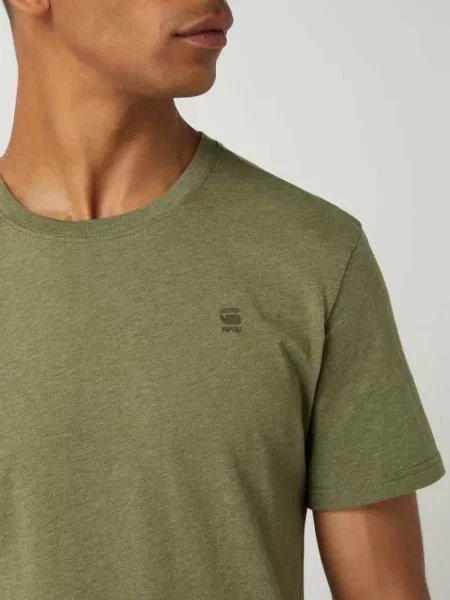 T-shirt z logo i okrągłym dekoltem G-star Raw oliwkowa