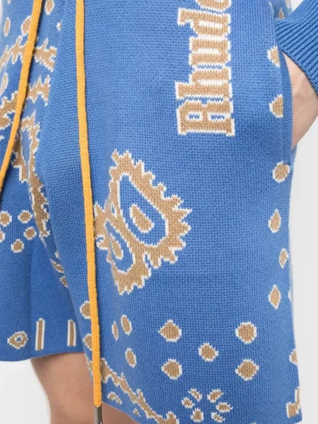 Πλεκτά σορτς Rhude μπλε