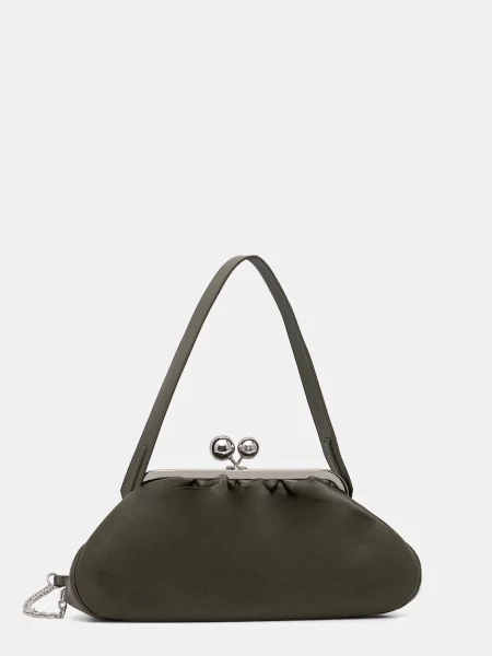 Usnjena torbica Weekend Max Mara CUBICO zelena