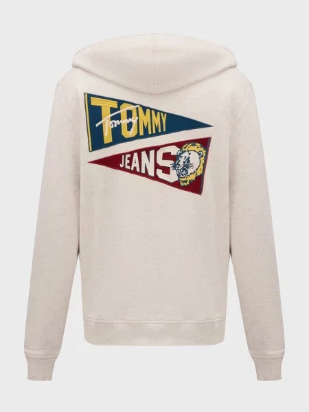 Тигровое худи Tommy Jeans бежевое