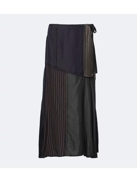 Fusta maxi Maison Margiela cu dungi albastru