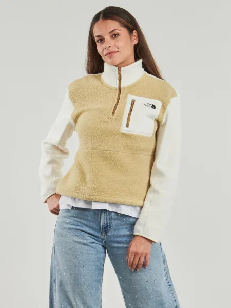 The North Face női Yumiori Zip pulóver khaki kő/fehér dűne/barna színben. Méret: S bézs