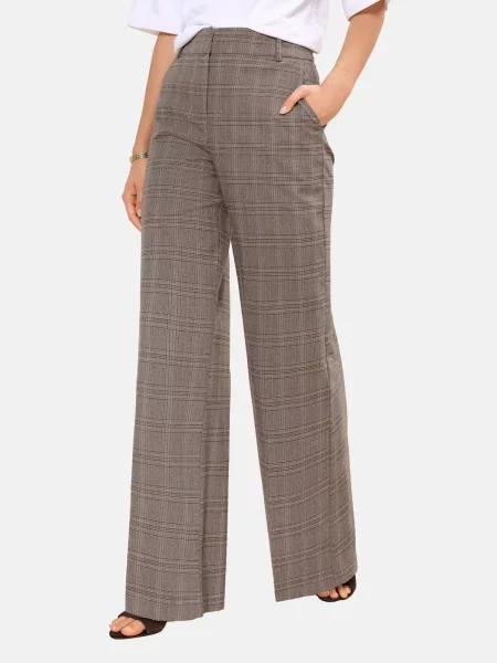 Lipsy Pantaloni gri / pământiu negru