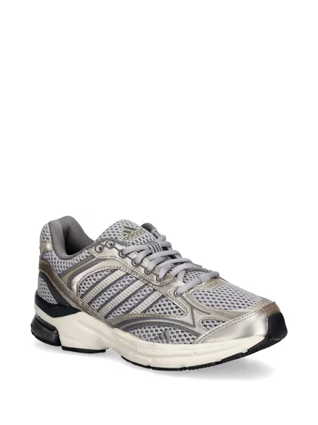 Komplet dresowy Adidas koronkowy sznurowany w paski różowy