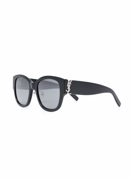 Saulės akiniai Saint Laurent Eyewear su autografu juoda