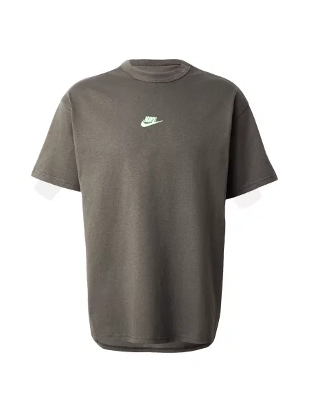 Nike Sportswear Tricou PREM ESS închis / verde măr gri