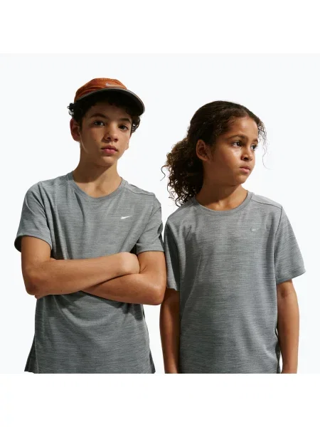 Gyermek póló Nike Miler smoke grey/heather. Méret: szürke
