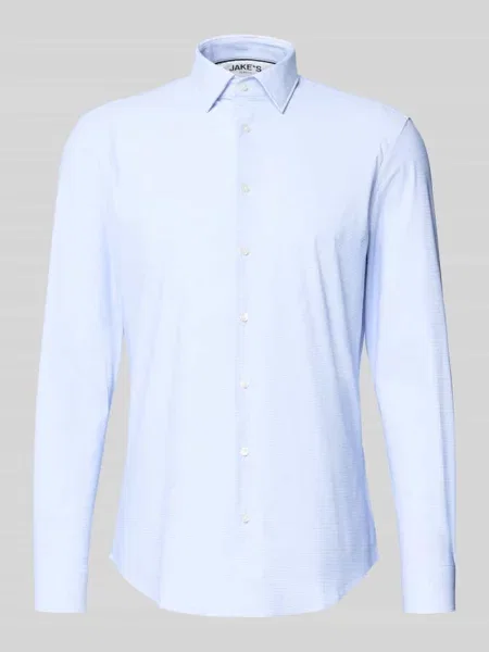Koszula o kroju slim fit biznes z kołnierzykiem typu kent Jake*s błękitna