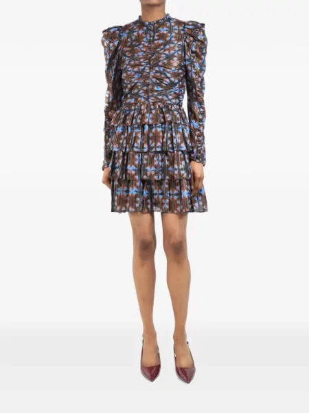 Rochie mini Ulla Johnson cu volane maro